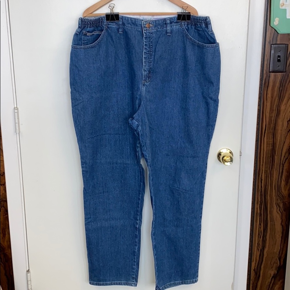 Lee Side Elastic at the Waist Jeans, Size 24W